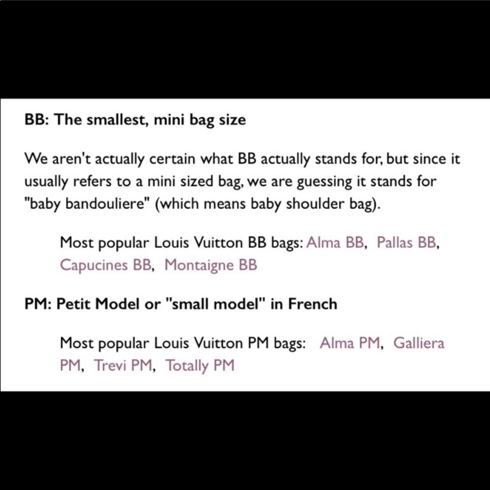 LV Bag size guide - Picture 3 of 5